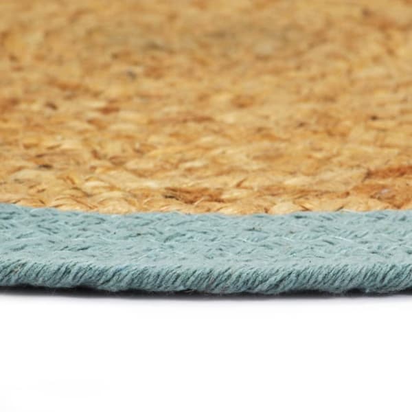vidaXL Bordstabletter 4 st naturlig och grön 38 cm jute och bomull