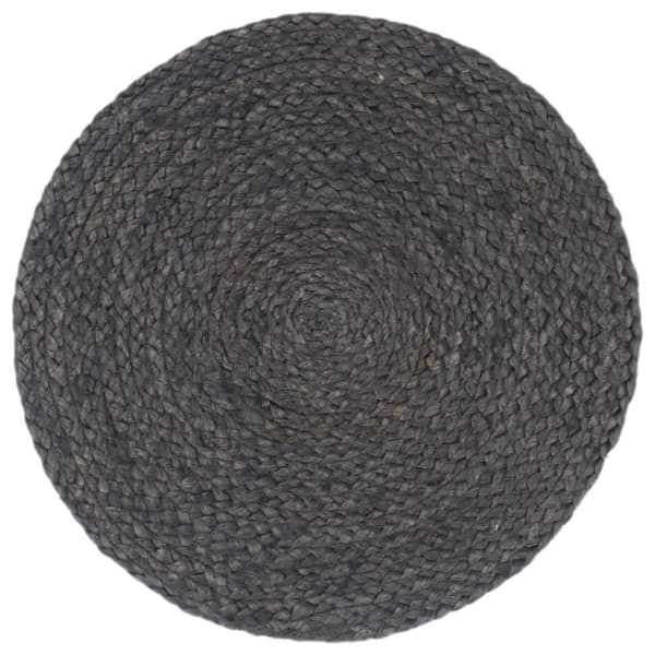 vidaXL Bordstabletter 6 st mörkgrå 38 cm rund jute