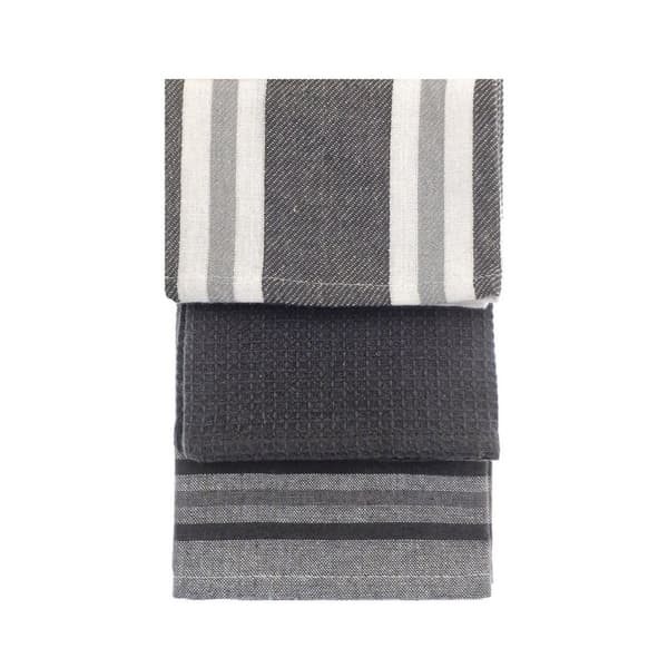 Home & Living Pro Chef Tea Towel (Pack of 3) Grey/White/Black 65cm x 45cm