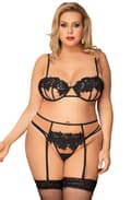 Pikkukuva 5 / 6: YesX YX953Q 3pc Black Bra Set