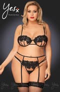 Pikkukuva 2 / 6: YesX YX953Q 3pc Black Bra Set