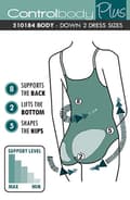 Miniatyrbillede 4 af 4: Control Body 510184 Open Bust Shaping Body Skin