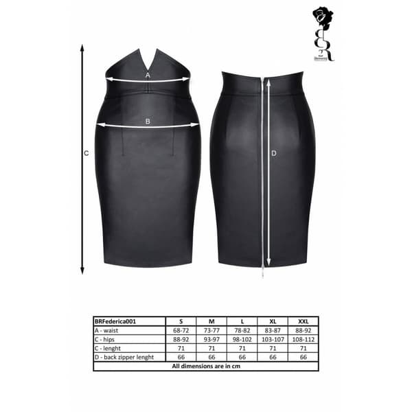 Nederdel Demoniq Sort XL