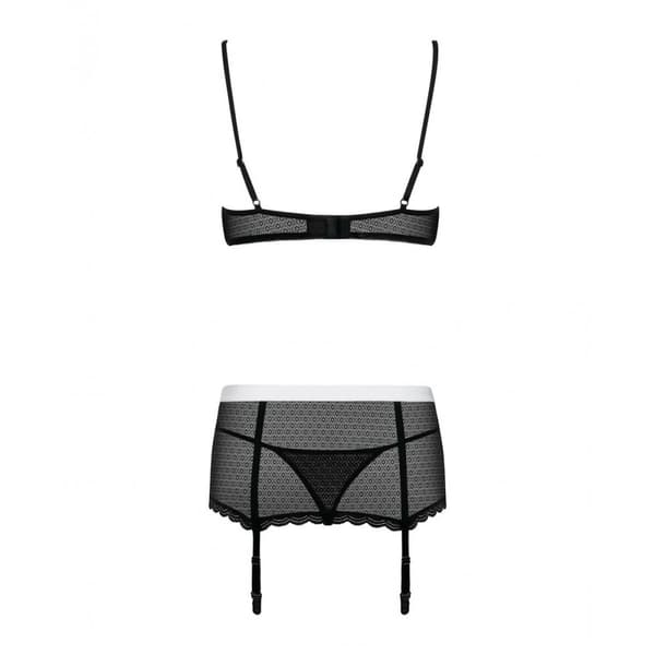 Pitsinen alusvaatesetti Obsessive Maidme S/M Musta