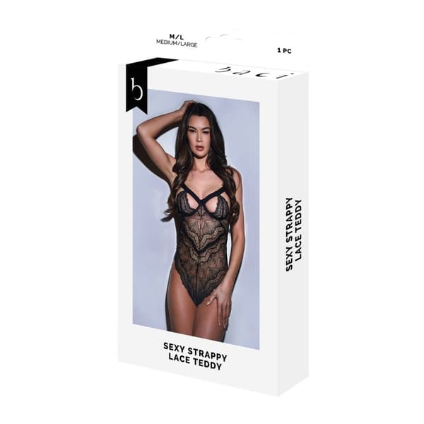 Body Baci Lingerie Sexy Strappy Lace Sort S/M
