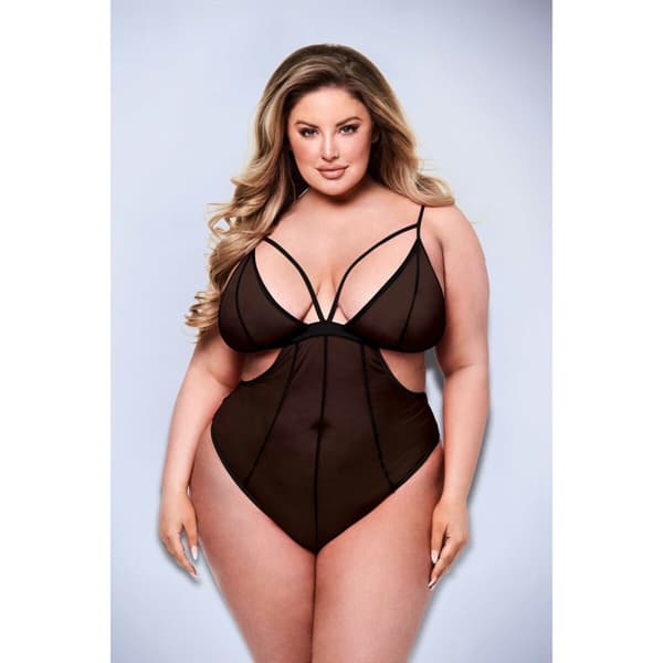 Body Baci Lingerie Crotchless Sort Queen size
