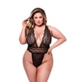 Miniatyrbillede 1 af 4: Body Baci Lingerie Deep V Sort Queen size