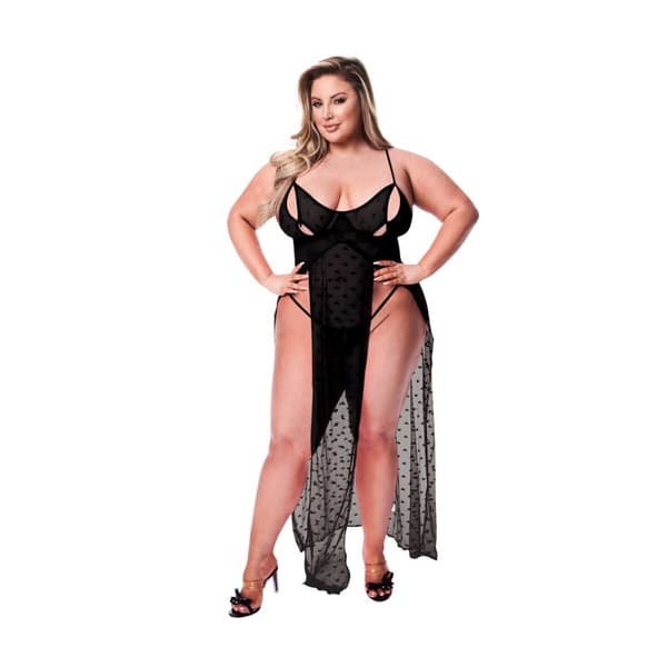 Babydoll Baci Lingerie Gown & G-string Sort Queen size 2 Dele