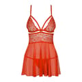 Miniatyrbillede 4 af 5: Babydoll Obsessive 838-BAB-3 Rød L/XL