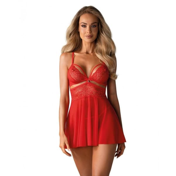 Babydoll Obsessive 838-BAB-3 Rød L/XL