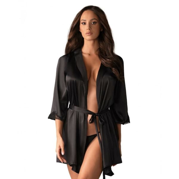 Morgenkåbe Obsessive 10574 Sort S/M
