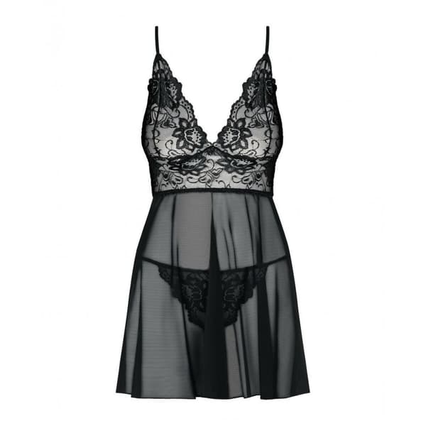 Idillia Babydoll Og Trusser Obsessive Idillia babydoll Sort XXL/XXXL