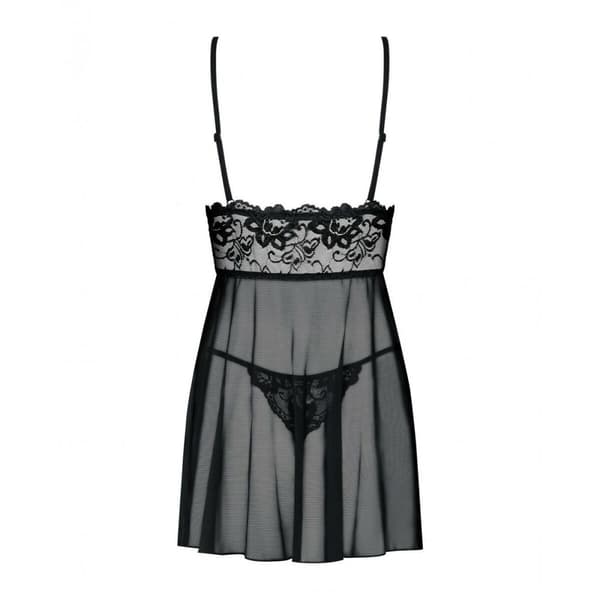 Idillia Babydoll Og Trusser Obsessive Idillia babydoll Sort XXL/XXXL