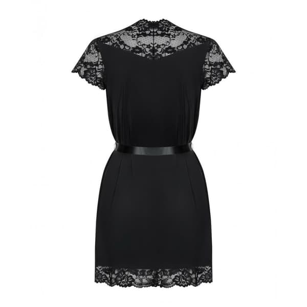 810-Pei-1 Morgenkåbe Obsessive PEIGNOIR Sort XXL/XXXL
