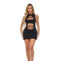 Miniatyrbillede 1 af 2: Kjole Pink Lipstick Sort (Onesize)