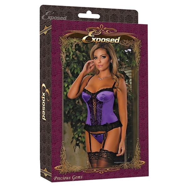 Korset Exposed Sort Syren (M)