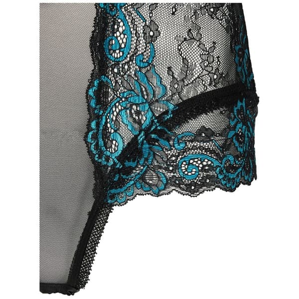 Bodysuit med blonder Obsessive Svart S/M