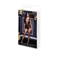 Miniatyrbild 1 av 6: Fisknätskroppsstrumpa med främre korsettband, one-size Baci Lingerie BW3125 Svart One size