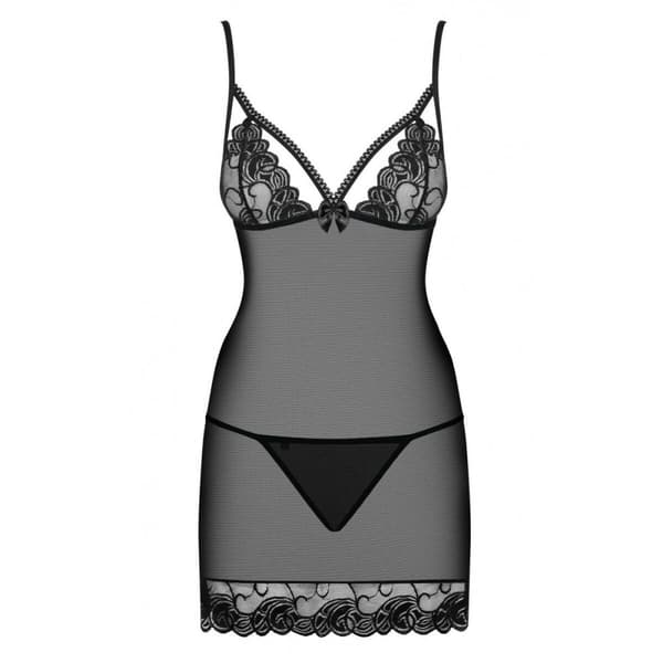 Babydoll Obsessive Wonderia Svart S/M