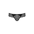 Miniatyrbillede 3 af 6: Miamor G-streng med blonde Obsessive Miamor Sort S/M