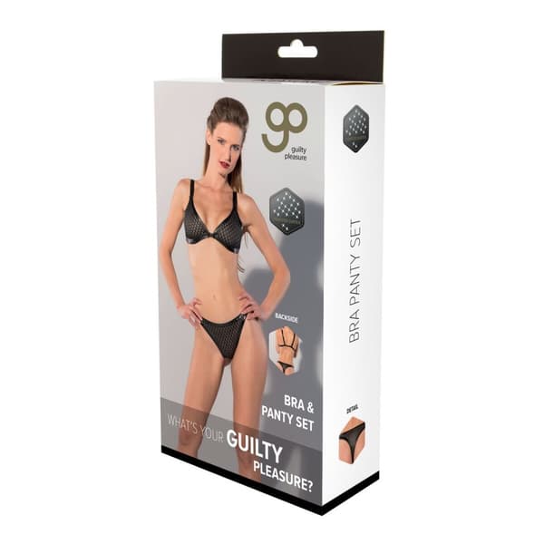 Set med underkläder Guilty Pleasure Svart (XL)