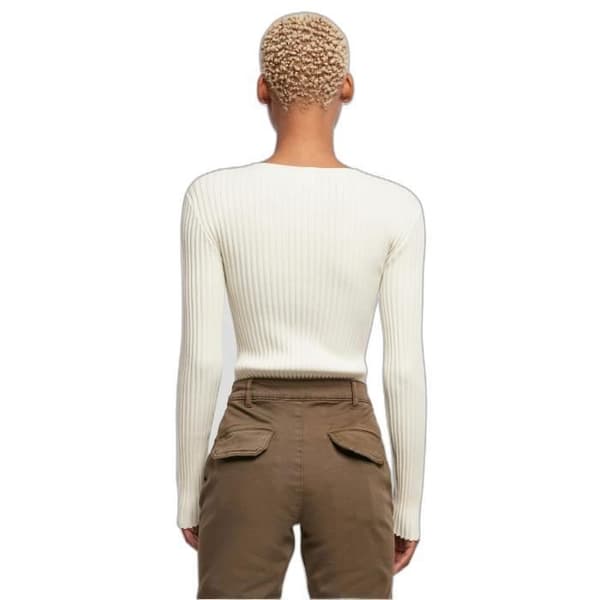 Urban Classics GT långärmad ribbad bodysuit för kvinnor - vit