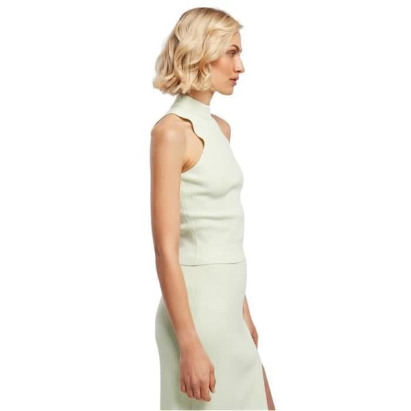 Urban Classics GT Dam Ribbstickad Turtleneck Cropped Body - matt grå - 2XL