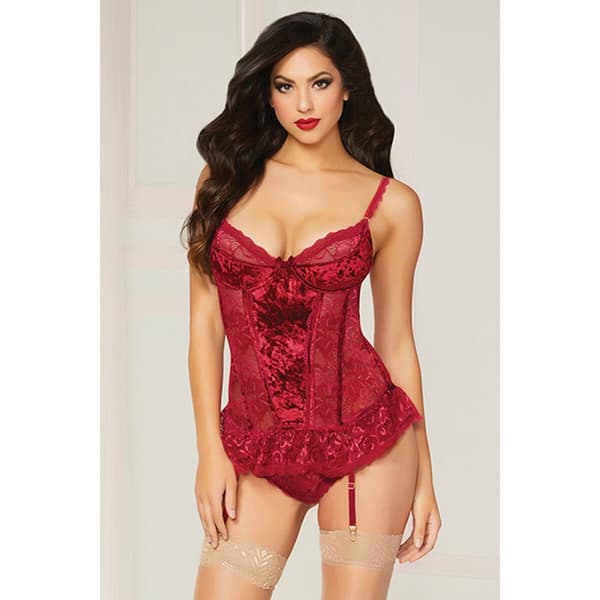 Set med underkläder Seven Til Midnight Bordeaux (12)