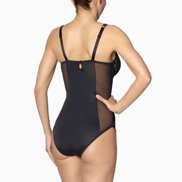 Arum Sans Complexe Bodysuit - Svart - Textronic Spets - Ladder Day Finishes - Microfiber
