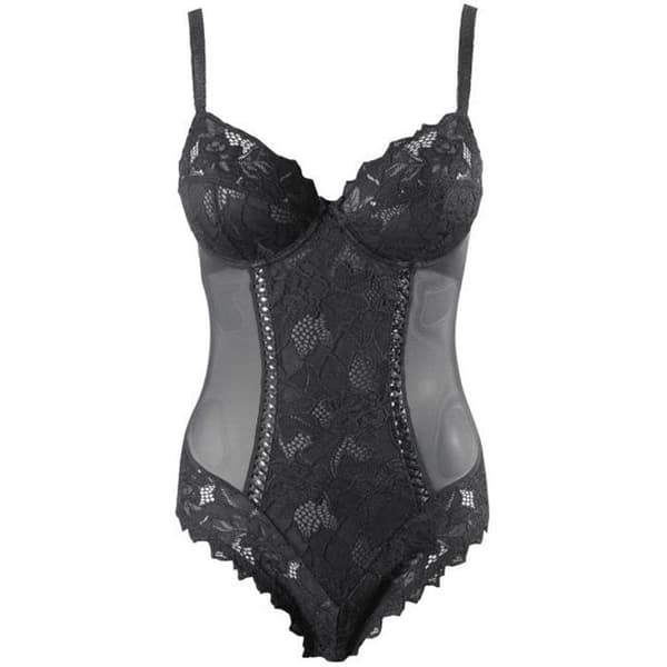 Arum Sans Complexe Bodysuit - Svart - Textronic Spets - Ladder Day Finishes - Microfiber