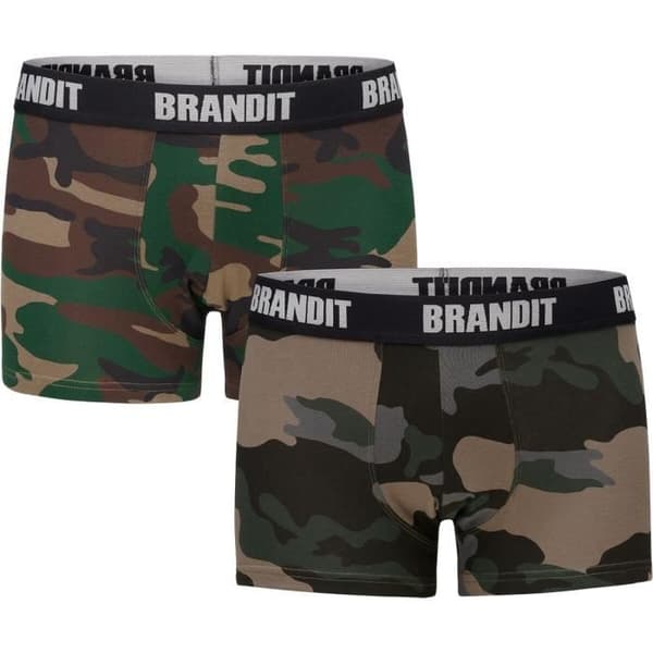 Boxers - BRANDIT - Skogs/dark camouflaged - 95% Bomull - 5% Elastan - 2-pack