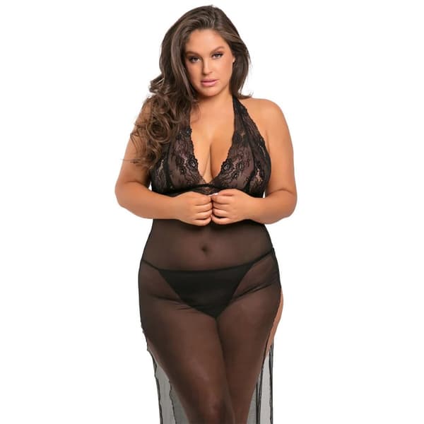 Kjole René Rofé Sort (XL/XXL)