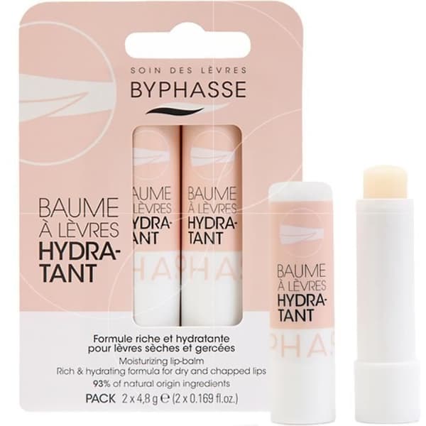 Byphasse - Set med 2 fuktgivande läppbalsam - 2x4,8g