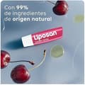 Miniatyrbild 2 av 2: Läppbalsam - LIPOSAN - Liposan Cherry Shine - Körsbärsdoft - 24h återfuktning - Glänsande röd nyans