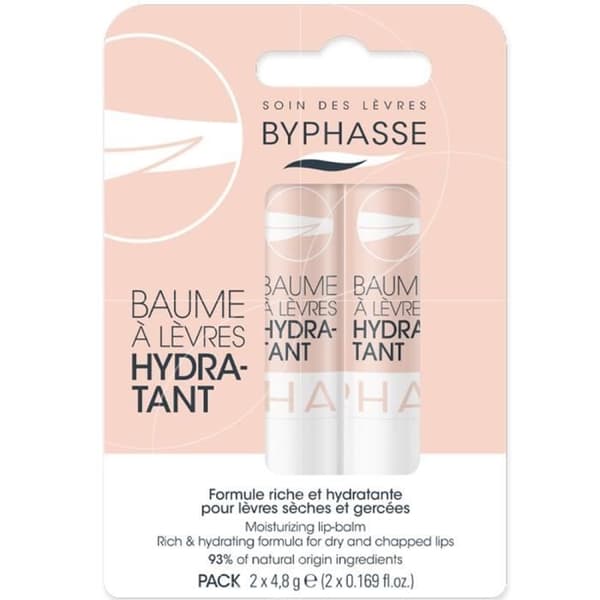 Byphasse - Set med 2 fuktgivande läppbalsam - 2x4,8g