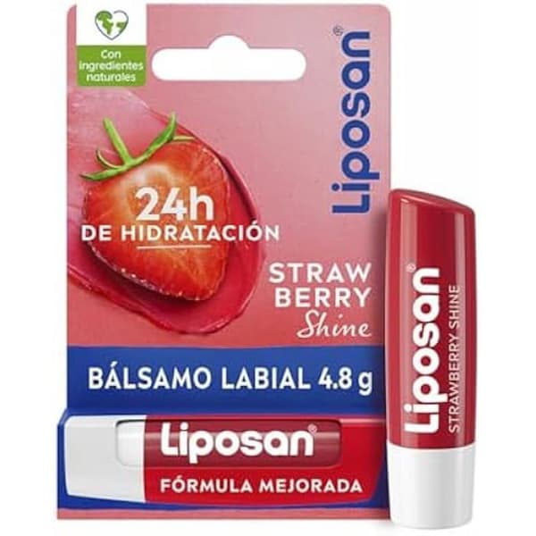 Läppvård - Liposan - Liposan Strawberry Shine 1U - Rosa - 0,05L