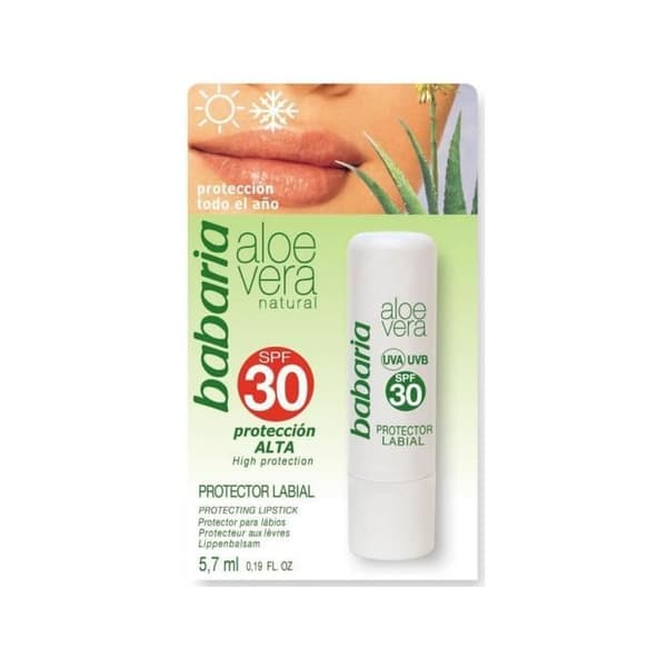 BABARIA ALOE VERA PROTECTOR LABIAL 5.7ML - Cuidado Solar