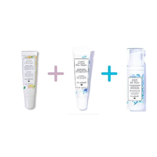 Lilaroze Paris Pack Baume Lèvres Extrakt av Apelsinblomma Sheasmör + Läppbalsam Extrakt av Alpernas Blomma Lindhonung