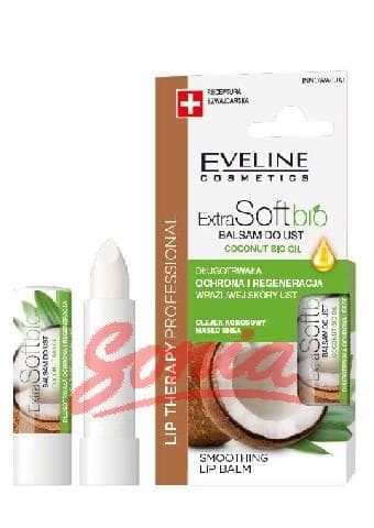 Eveline Professional Therapy Lip Balm protective mouth Extra Soft Bio - Coconut 4g