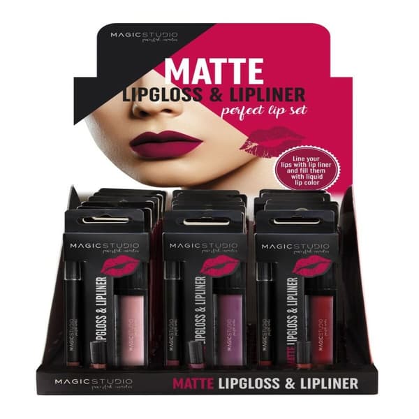 Sminkesett Magic Studio Matte Lipgloss & Lipliner (2 pcs)