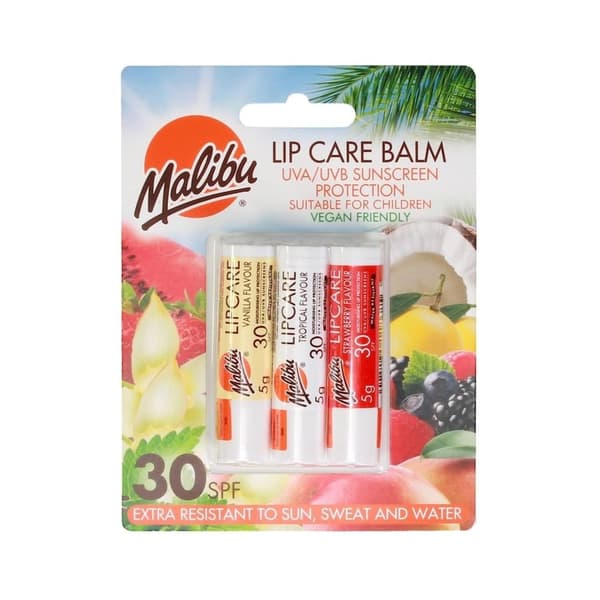 Malibu Lip Care Balm Trio SPF30