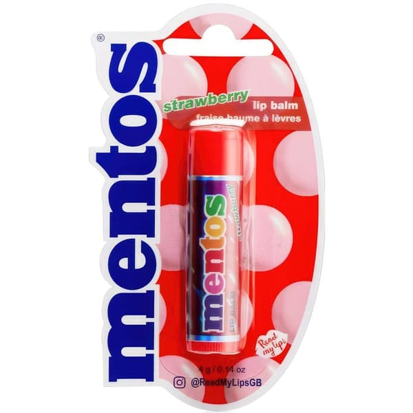 Mentos Vadelma/Mansikka Huulivoide - Marjainen Ilo Huulillesi