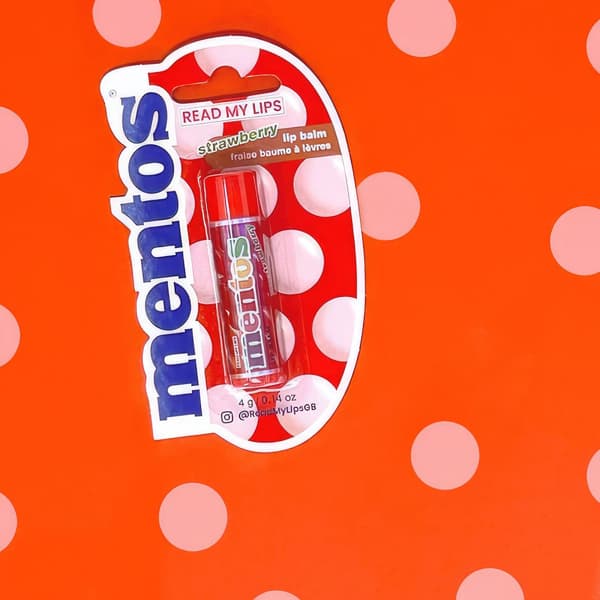 Mentos Vadelma/Mansikka Huulivoide - Marjainen Ilo Huulillesi