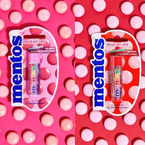 Mentos Vadelma/Mansikka Huulivoide - Marjainen Ilo Huulillesi