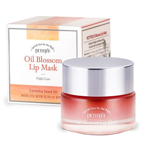 Petitfee Oil Blossom Lip Mask 15 g Camelia Seed Oil - Återfuktande över natten mask med Camelliaolja