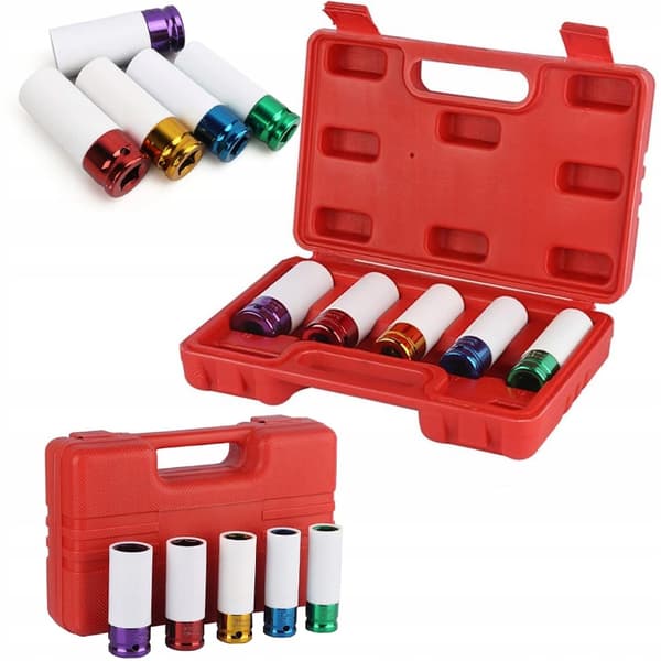 Iskuhylsyt vanteille 1/2"" 15, 17, 19, 21, 22 mm