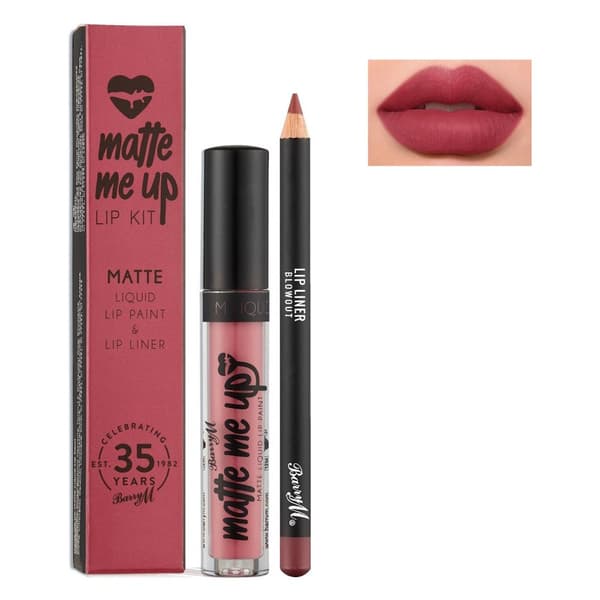 Barry M Veganfriendly Matte Me Up Lip Paint Kit-Blowout