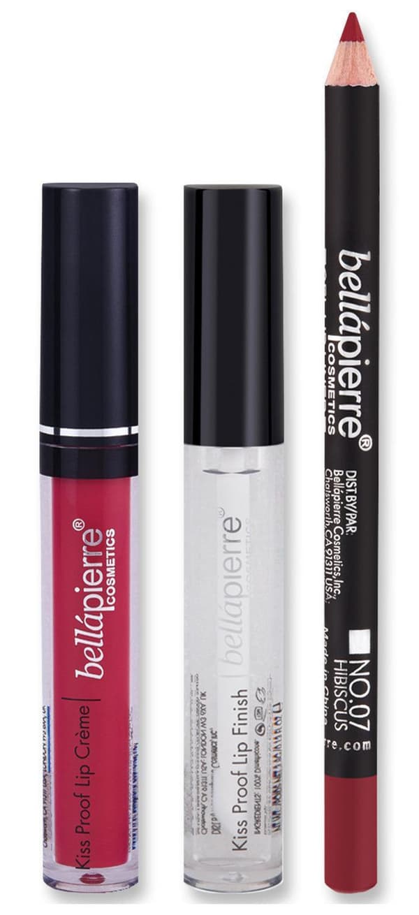 Bellapierre Kiss Transfer-Proof Lip Liquid Kit-Hibiscus