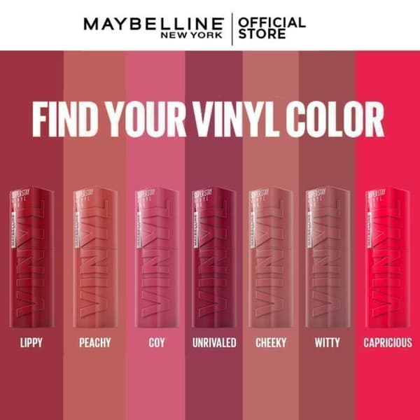 Läppstift - Maybelline New York - Superstay Vinyl Ink - 40 Witty - Lila - Vinyl Effekt