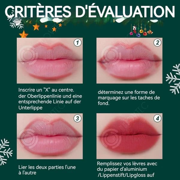 INN Lip Liner Set 12 Colors No Fade Vattentät Långvarig Universal Peel Off Christmas Lip Pencil